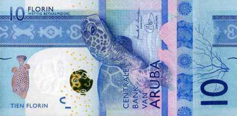 PN21a Aruba 10 Florin Year 2019